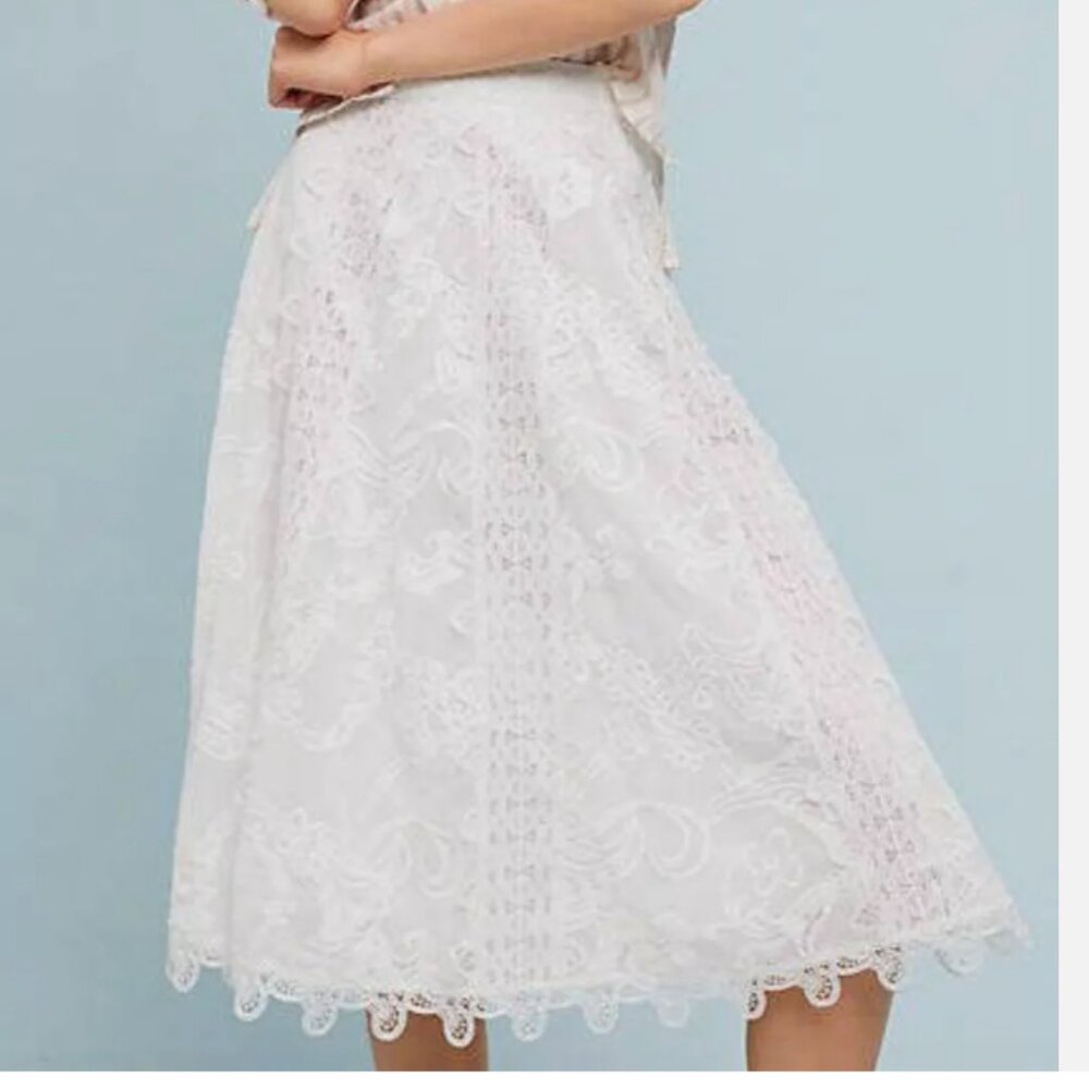 Anthropologie Eri + Ali Poet lace skirt size M